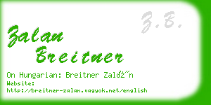 zalan breitner business card